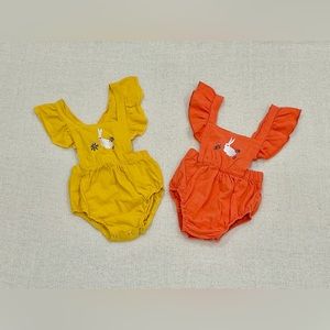 Baby girl clothes. 2 sets. Romper. 3-6 months.